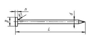 Гвоздь шиферный ГОСТ 9870-61